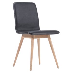 Gazzda Čern&aacute; kožen&aacute; j&iacute;deln&iacute; židle Ena