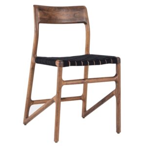 Gazzda Čern&aacute; ořechov&aacute; j&iacute;deln&iacute; židle Fawn s v&yacute;pletem