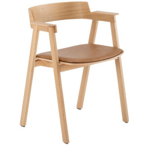 Gazzda Hněd&aacute; kožen&aacute; j&iacute;deln&iacute; židle Flip