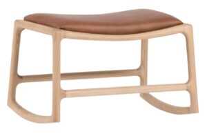 Gazzda Koňakově hněd&aacute; kožen&aacute; podnožka Dedo 62 x 46 cm