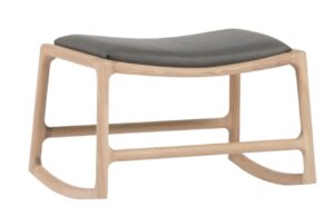 Gazzda &Scaron;ed&aacute; kožen&aacute; podnožka Dedo 62 x 46 cm