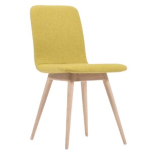 Gazzda Žlut&aacute; čalouněn&aacute; j&iacute;deln&iacute; židle Ena