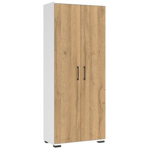 Germania B&iacute;l&aacute; kancel&aacute;řsk&aacute; skř&iacute;ň Profi 2.0 200 x 80 cm s dubov&yacute;m dekorem