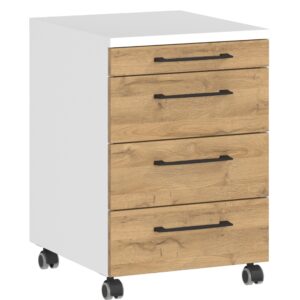 Germania B&iacute;l&yacute; poj&iacute;zdn&yacute; kontejner Profi 2.0 42 x 49 cm s dubov&yacute;m dekorem