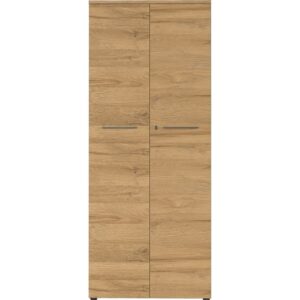 Germania Grafitově &scaron;ed&aacute; kancel&aacute;řsk&aacute; skř&iacute;ň Agenda II. 197 x 80 cm s dubov&yacute;m dekorem