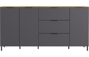 Germania Grafitově &scaron;ed&aacute; komoda California 192 x 40 cm