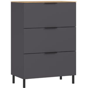 Germania Grafitově &scaron;ed&aacute; komoda California 67 x 40 cm