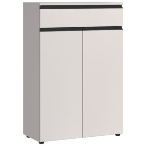 Germania Kr&eacute;mově b&iacute;l&aacute; kancel&aacute;řsk&aacute; skř&iacute;ň Bedano 120 x 81 cm se z&aacute;suvkou