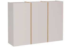 Germania Kr&eacute;mově b&iacute;l&aacute; z&aacute;věsn&aacute; skř&iacute;ňka Libbiano Plus 138 x 103 cm s dubov&yacute;m dekorem