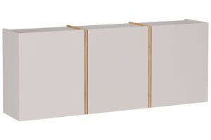 Germania Kr&eacute;mově b&iacute;l&aacute; z&aacute;věsn&aacute; skř&iacute;ňka Libbiano Plus 138 x 55 cm s dubov&yacute;m dekorem