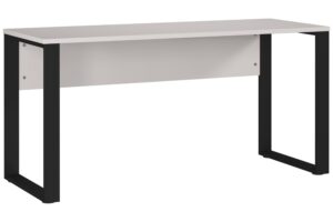 Germania Kr&eacute;mově b&iacute;l&yacute; pracovn&iacute; stůl Adrano 150 x 60 cm s černou podnož&iacute;