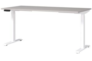 Germania Kr&eacute;mově b&iacute;l&yacute; v&yacute;&scaron;kově nastaviteln&yacute; pracovn&iacute; stůl Mailand 160 x 80 cm s b&iacute;lou podnož&iacute;