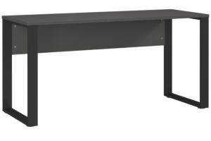 Germania Tmavě &scaron;ed&yacute; pracovn&iacute; stůl Adrano 150 x 60 cm s černou podnož&iacute;