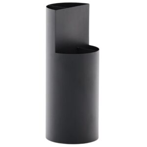 Grafitově &scaron;ed&yacute; kovov&yacute; stojan na de&scaron;tn&iacute;ky Kave Home Atin