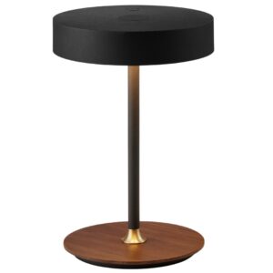 Halo Design Čern&aacute; kovov&aacute; nab&iacute;jec&iacute; stoln&iacute; LED lampa On the Move 19 cm