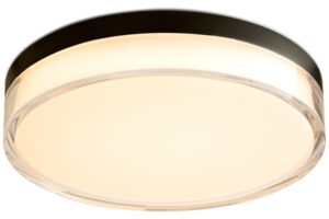 Halo Design Čern&eacute; kovov&eacute; stropn&iacute; LED světlo Clear 28 cm