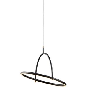 Halo Design Čern&eacute; kovov&eacute; z&aacute;věsn&eacute; LED světlo Tilt 40 cm