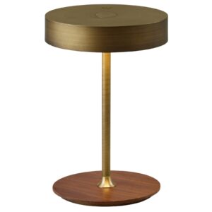 Halo Design Mosazn&aacute; kovov&aacute; nab&iacute;jec&iacute; stoln&iacute; LED lampa On the Move 19 cm