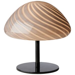 Halo Design &Scaron;ed&aacute; skleněn&aacute; stoln&iacute; lampa Mini Mush 17 cm