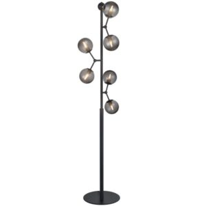 Halo Design Skleněn&aacute; stojac&iacute; lampa Atom 155 cm