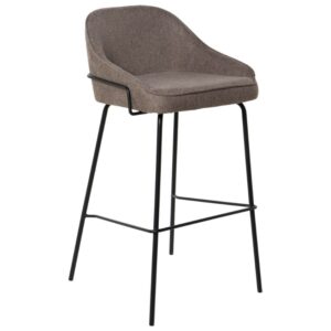 Hněd&aacute; čalouněn&aacute; barov&aacute; židle Somcasa Louis 76