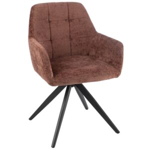 Hněd&aacute; čalouněn&aacute; j&iacute;deln&iacute; židle J-line Luna