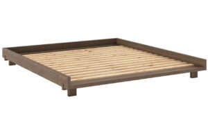 Hněd&aacute; dřevěn&aacute; dvojlůžkov&aacute; postel Karup Design Social 180 x 200 cm