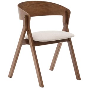 Hněd&aacute; dřevěn&aacute; j&iacute;deln&iacute; židle Kave Home Godia