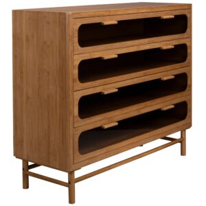 Hněd&aacute; dřevěn&aacute; komoda DUTCHBONE CAROUN 105 x 38 cm