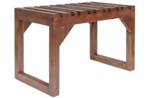 Hněd&aacute; dřevěn&aacute; lavice DUTCHBONE JAKUB 70 x 40 cm