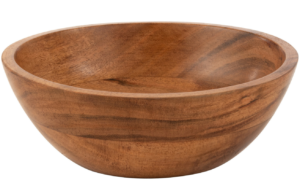 Hněd&aacute; dřevěn&aacute; miska J-line Acia 20 cm