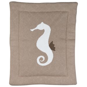 Hněd&aacute; hrac&iacute; deka Quax Seahorse 93 x 73 cm