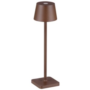 Hněd&aacute; kovov&aacute; nab&iacute;jec&iacute; stoln&iacute; LED lampa Nova Luce Deck