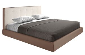 Hněd&aacute; koženkov&aacute; dvoulůžkov&aacute; postel Angel Cerd&aacute; No. 7174