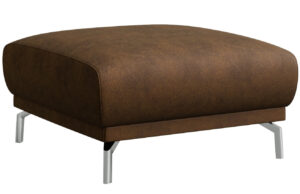 Hněd&aacute; koženkov&aacute; podnožka MESONICA Puzo II.