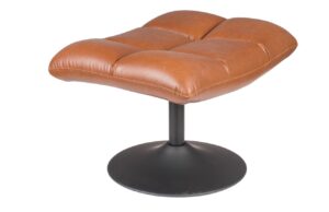 Hněd&aacute; koženkov&aacute; vintage podnožka DUTCHBONE Bar