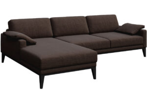 Hněd&aacute; l&aacute;tkov&aacute; rohov&aacute; pohovka MESONICA Musso I