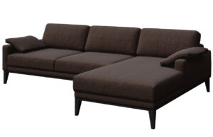 Hněd&aacute; l&aacute;tkov&aacute; rohov&aacute; pohovka MESONICA Musso I