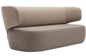 Hněd&aacute; l&aacute;tkov&aacute; trojm&iacute;stn&aacute; pohovka Softline Basel 212 cm