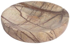 Hněd&aacute; mramorov&aacute; miska na m&yacute;dlo Kave Home Spalsh