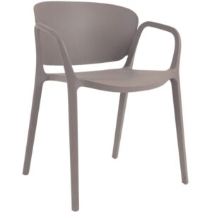 Hněd&aacute; plastov&aacute; zahradn&iacute; židle Kave Home Ania