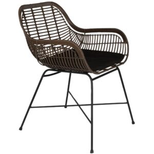 Hněd&aacute; ratanov&aacute; j&iacute;deln&iacute; židle DUTCHBONE Cantik