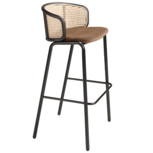 Hněd&aacute; sametov&aacute; barov&aacute; židle Angel Cerd&aacute; No. 4128