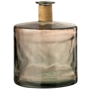 Hněd&aacute; skleněn&aacute; v&aacute;za J-Line Palau 44 cm