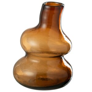 Hněd&aacute; skleněn&aacute; v&aacute;za J-line Flashy 27 cm