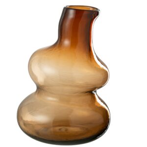 Hněd&aacute; skleněn&aacute; v&aacute;za J-line Flashy 33 cm