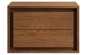 Hněd&aacute; teakov&aacute; umyvadlov&aacute; skř&iacute;ňka Kave Home Kenta 60 x 45 cm