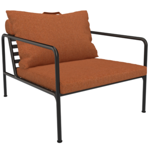 Hněd&eacute; čalouněn&eacute; zahradn&iacute; křeslo HOUE Avon II.