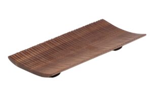 Hněd&eacute; dřevěn&eacute; serv&iacute;rovac&iacute; prk&eacute;nko Kave Home Rommu 30