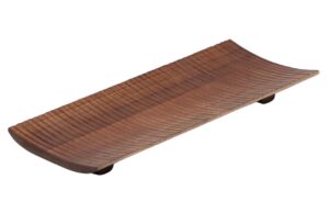 Hněd&eacute; dřevěn&eacute; serv&iacute;rovac&iacute; prk&eacute;nko Kave Home Rommu 38 x 15 cm